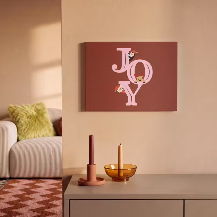 Akoestisch schilderij - Joy - Kerst - Animatie - Rood - Roze — 2