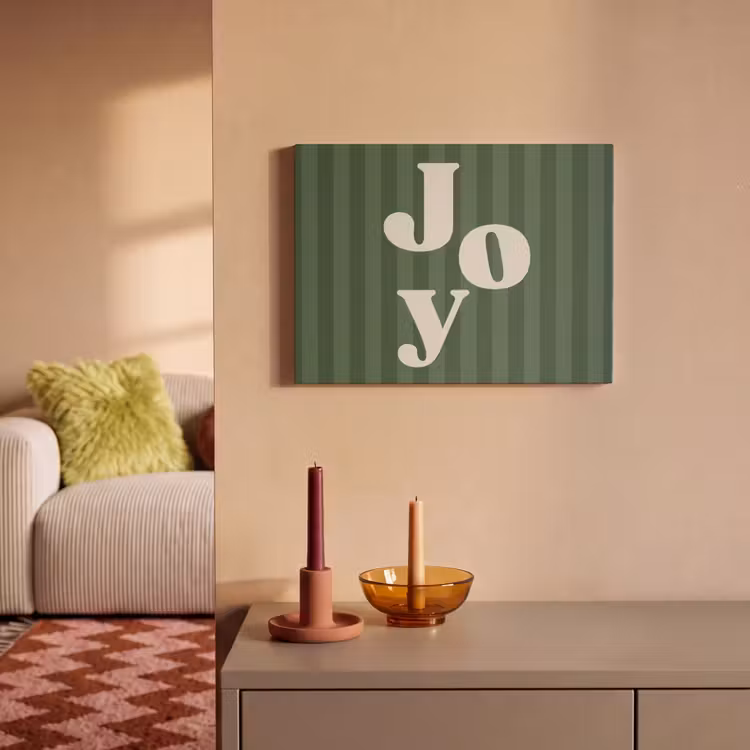 Akoestisch schilderij - Joy - Kerst - Tekst - Groen — 2