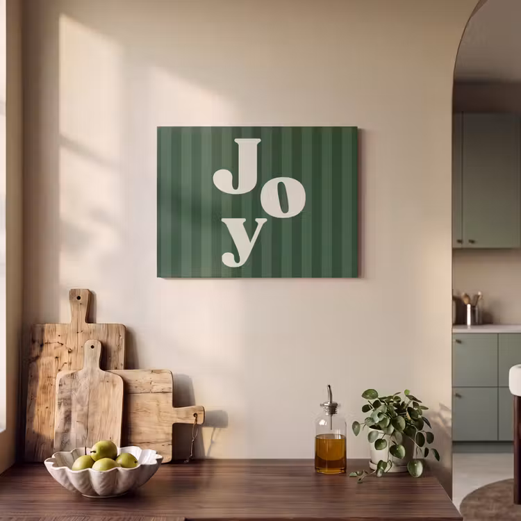 Akoestisch schilderij - Joy - Kerst - Tekst - Groen — 3