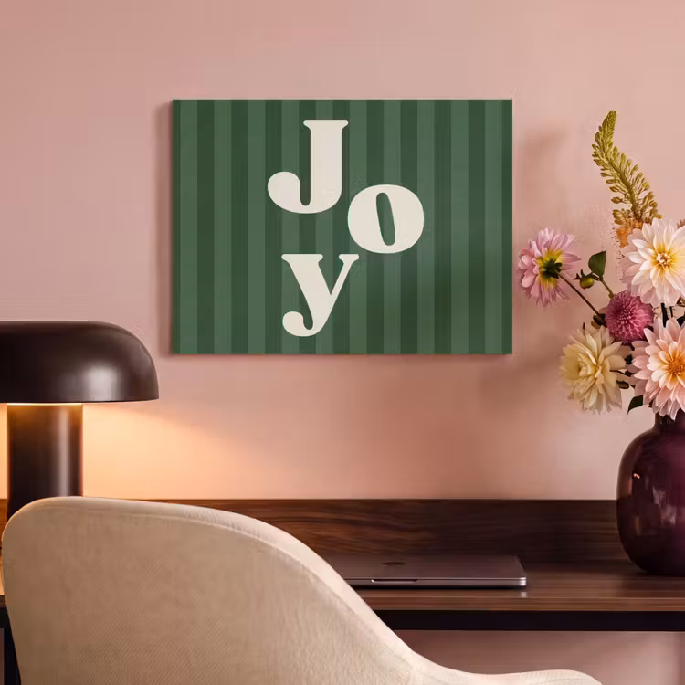 Akoestisch schilderij - Joy - Kerst - Tekst - Groen — 4