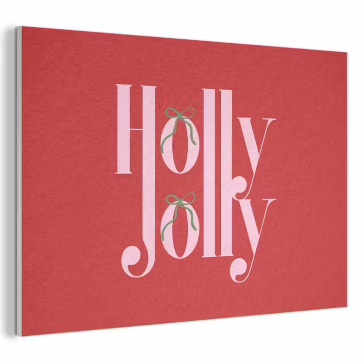 Akoestisch schilderij - Kerst - Roze - Rood - Tekst — 1