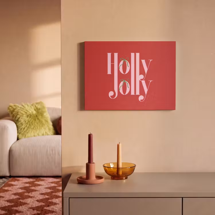 Akoestisch schilderij - Kerst - Roze - Rood - Tekst — 2