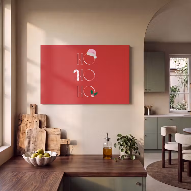 Akoestisch schilderij - Kerst - Tekst - illustratie - Rood — 3