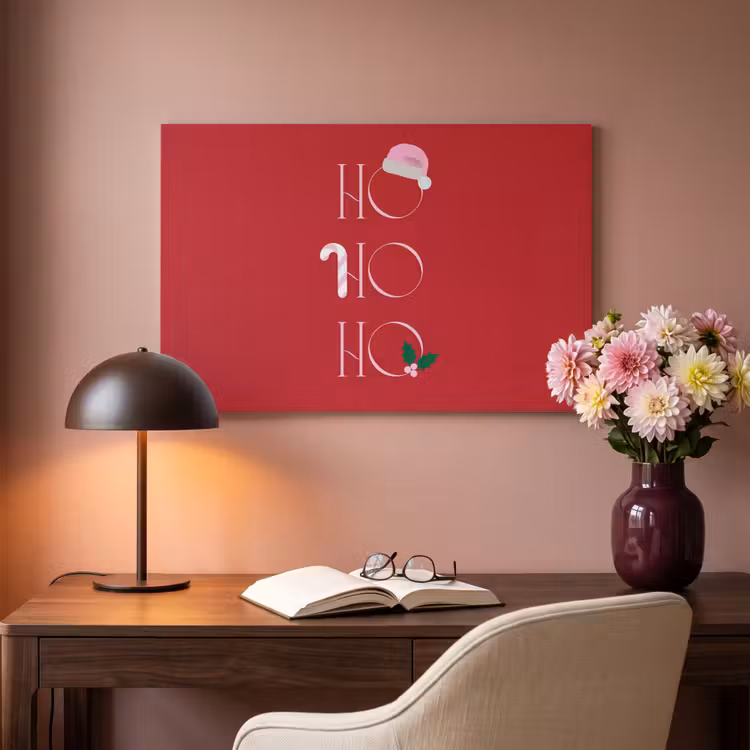 Akoestisch schilderij - Kerst - Tekst - illustratie - Rood — 4