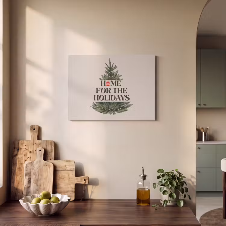 Akoestisch schilderij - Kerst - Tekst - Kerstboom - Beige — 3