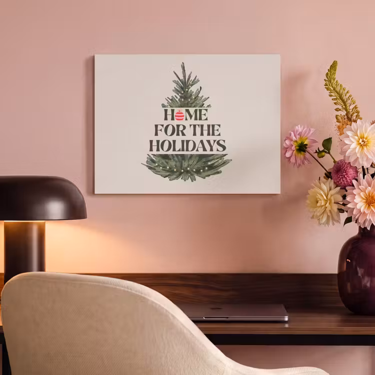Akoestisch schilderij - Kerst - Tekst - Kerstboom - Beige — 4