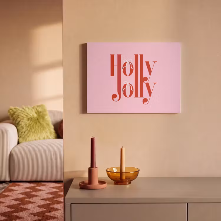 Akoestisch schilderij - Kerst - Tekst - Rood - Roze — 2
