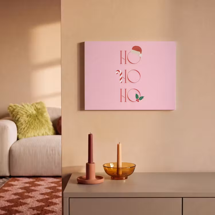 Akoestisch schilderij - Kerst - Tekst - Roze - Illustratie — 2