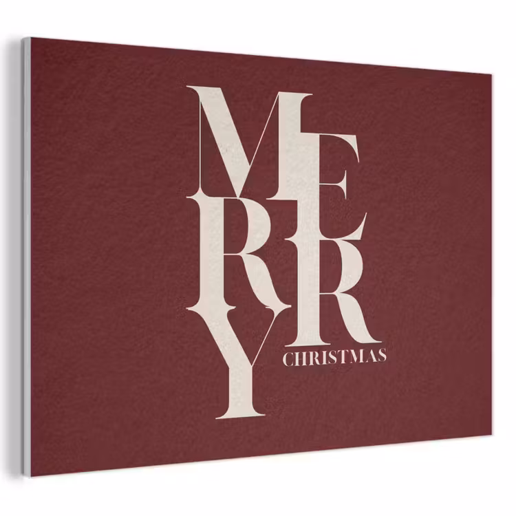 Akoestisch schilderij - Merry - Tekst - Donker - Rood — 1