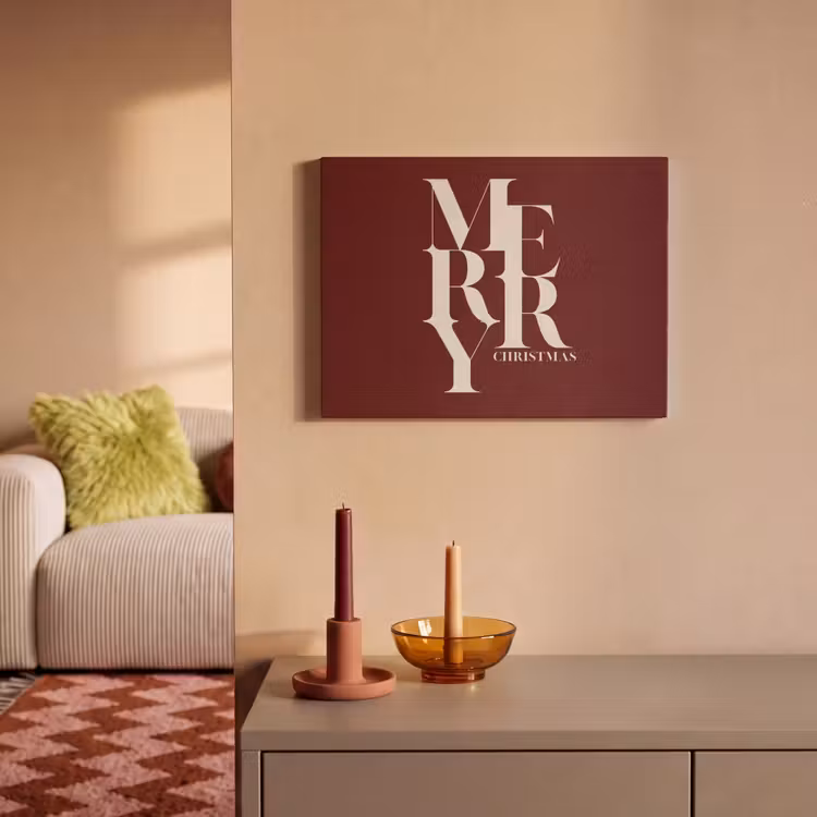 Akoestisch schilderij - Merry - Tekst - Donker - Rood — 2