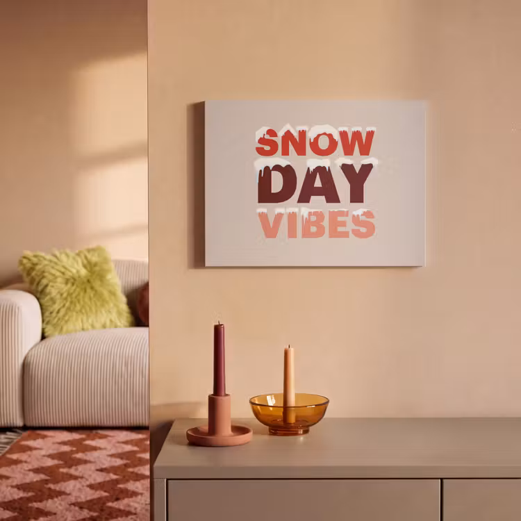 Akoestisch schilderij - Sneeuw - Kerst - Tekst - Rood — 2