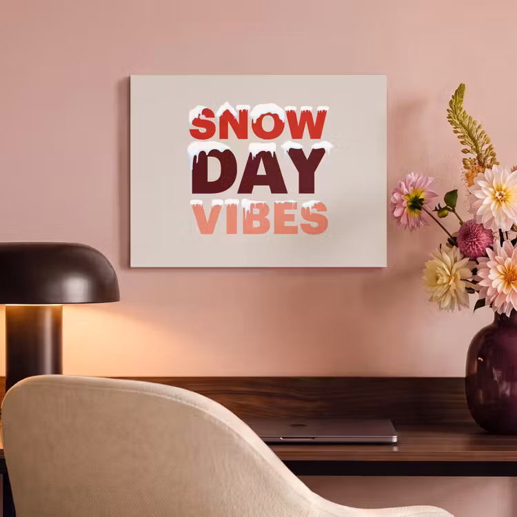 Akoestisch schilderij - Sneeuw - Kerst - Tekst - Rood — 4