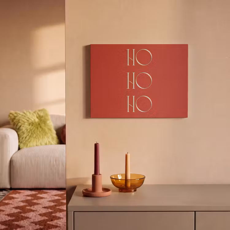 Akoestisch schilderij - Tekst - Kerst - Modern - Rood — 2