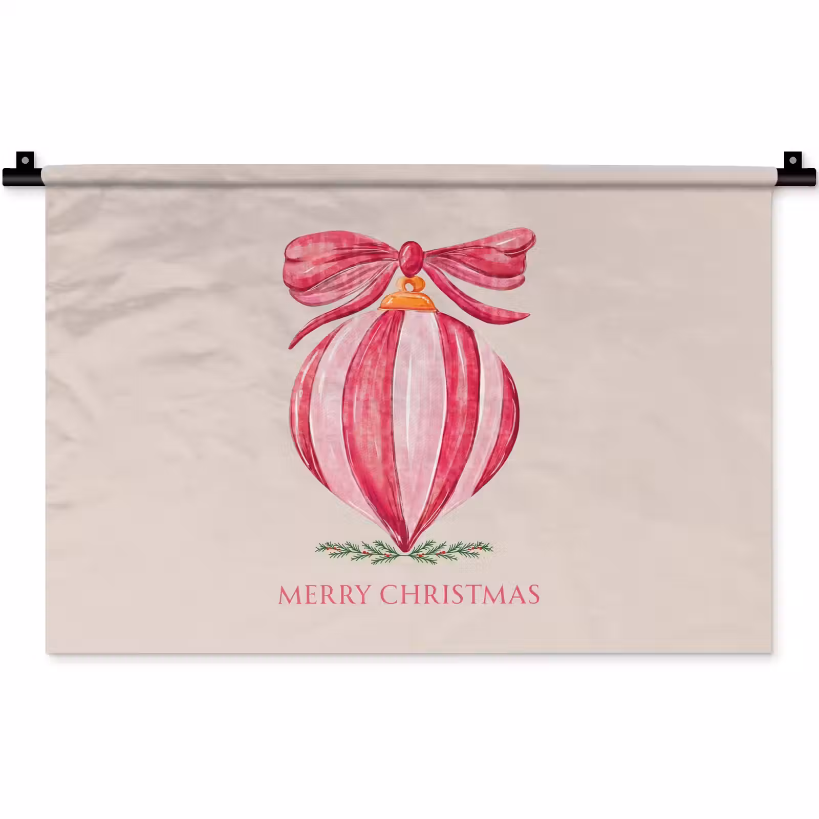 Wandkleed - Kerst - Kerstbal - Tekst — 1