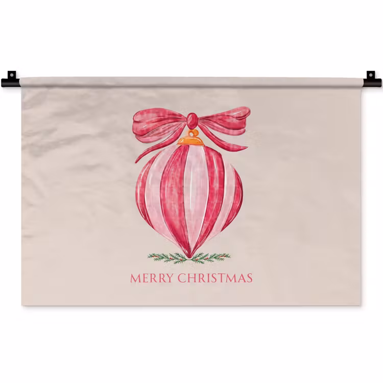 Wandkleed - Kerst - Kerstbal - Tekst — 1