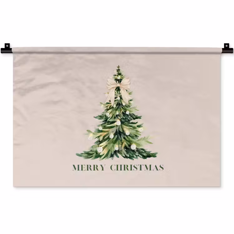 Wandkleed - Kerst - Kerstboom - Tekst — 1