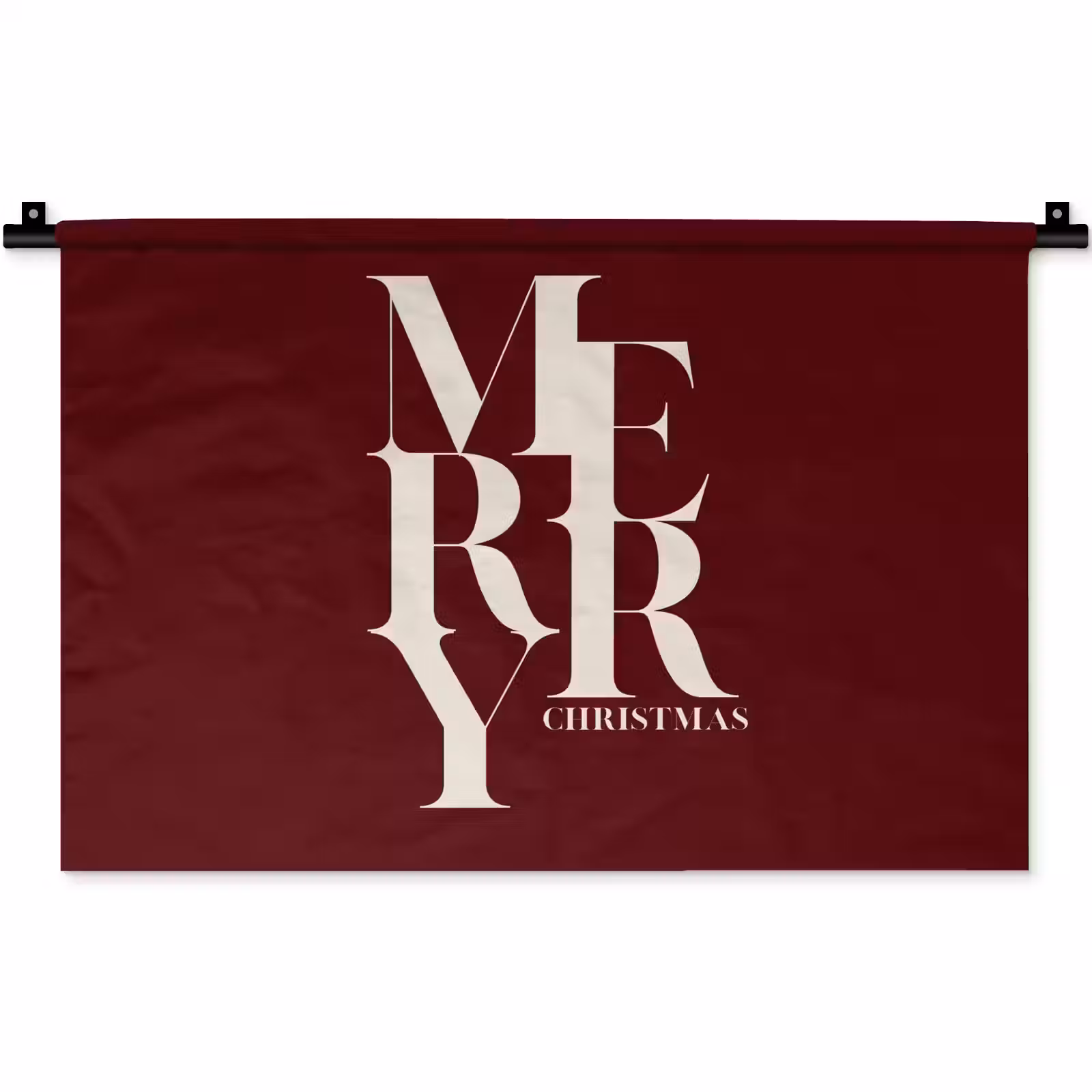 Wandkleed - Merry - Tekst - Donker - Rood — 1