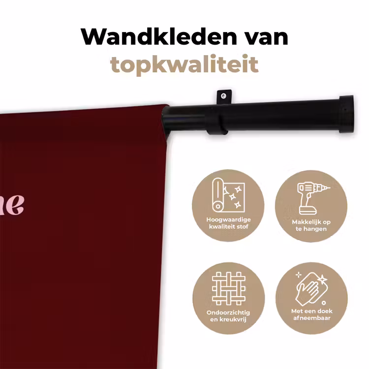 Wandkleed - Kerst - Snoep - Tekst - Roze — 3