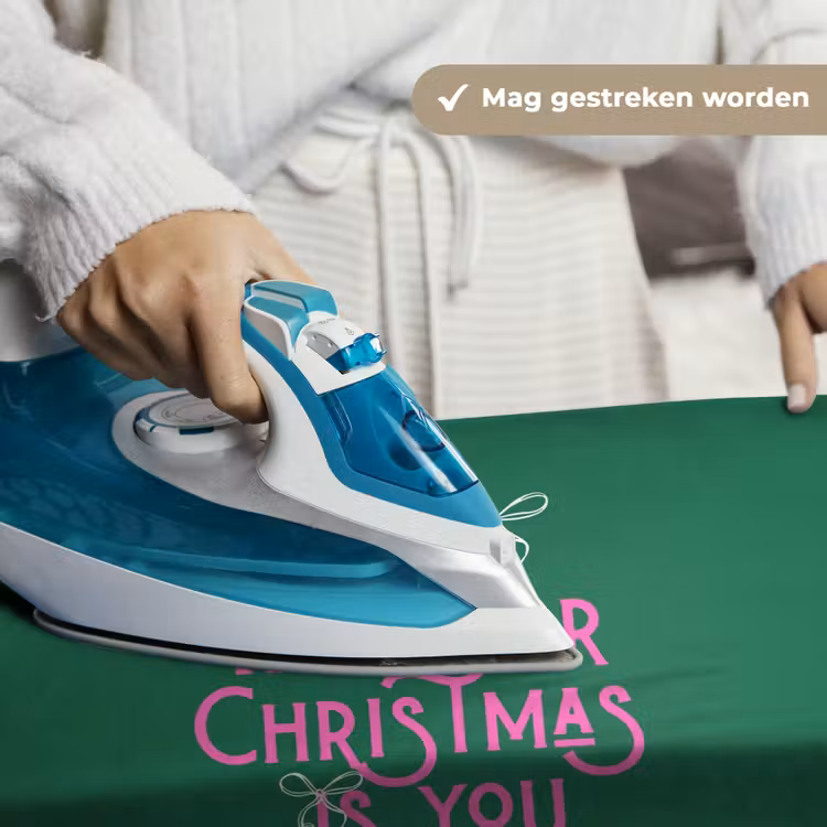 Wandkleed - Kerst - Tekst - Roze - Groen — 6