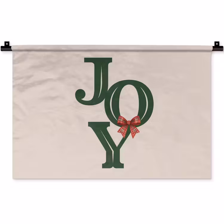 Wandkleed - Tekst - Kerst - Groen — 1
