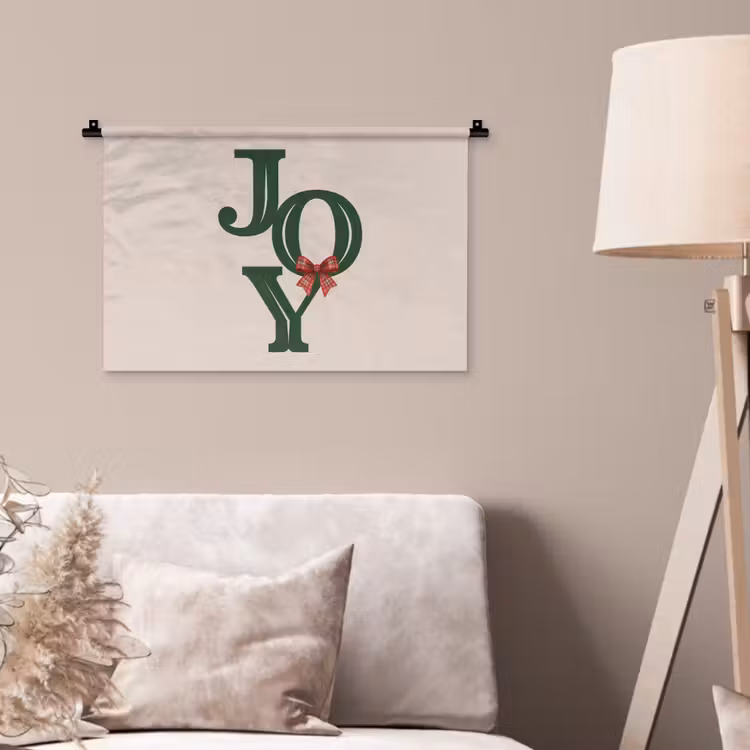 Wandkleed - Tekst - Kerst - Groen — 2