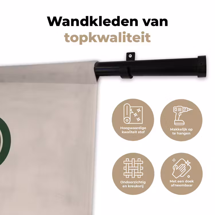 Wandkleed - Tekst - Kerst - Groen — 3