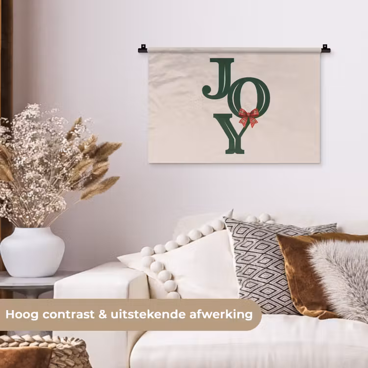 Wandkleed - Tekst - Kerst - Groen — 4