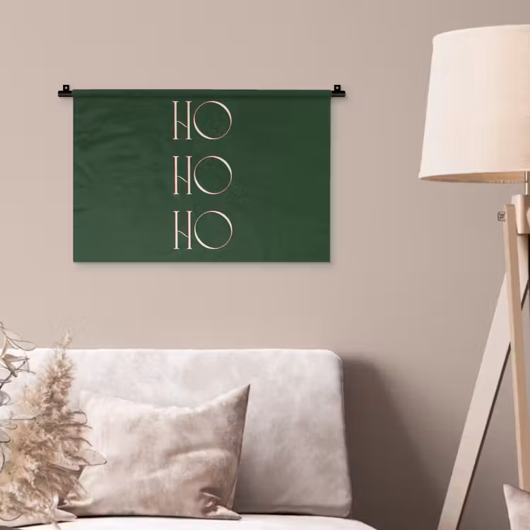 Wandkleed - Tekst - Kerst - Modern - Groen — 2