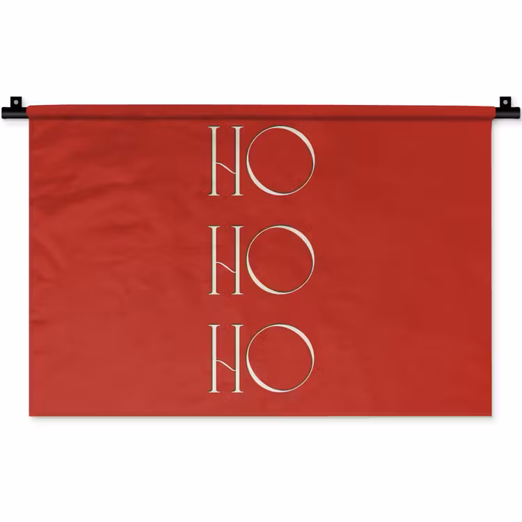 Wandkleed - Tekst - Kerst - Modern - Rood — 1