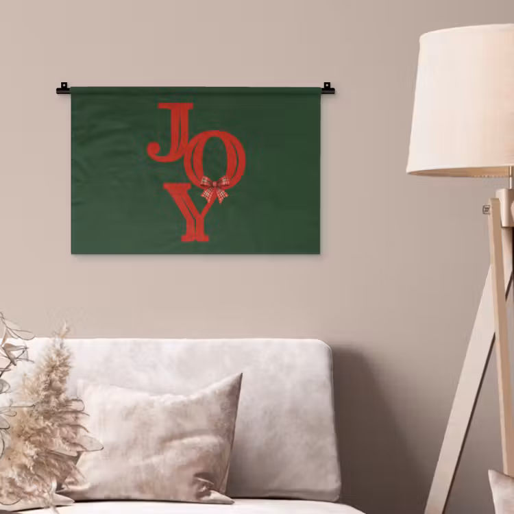 Wandkleed - Tekst - Kerst - Rood — 2