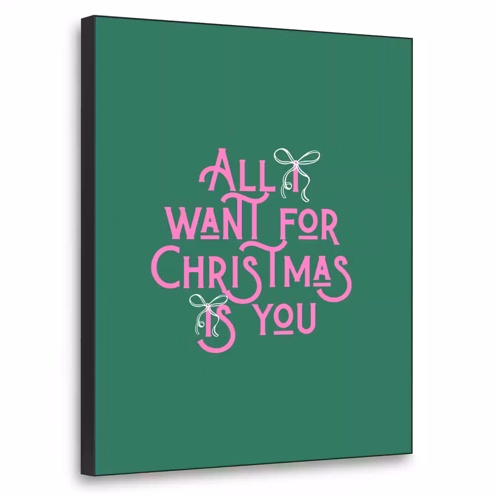 Art frame - Kerst - Tekst - Roze - Groen — 1