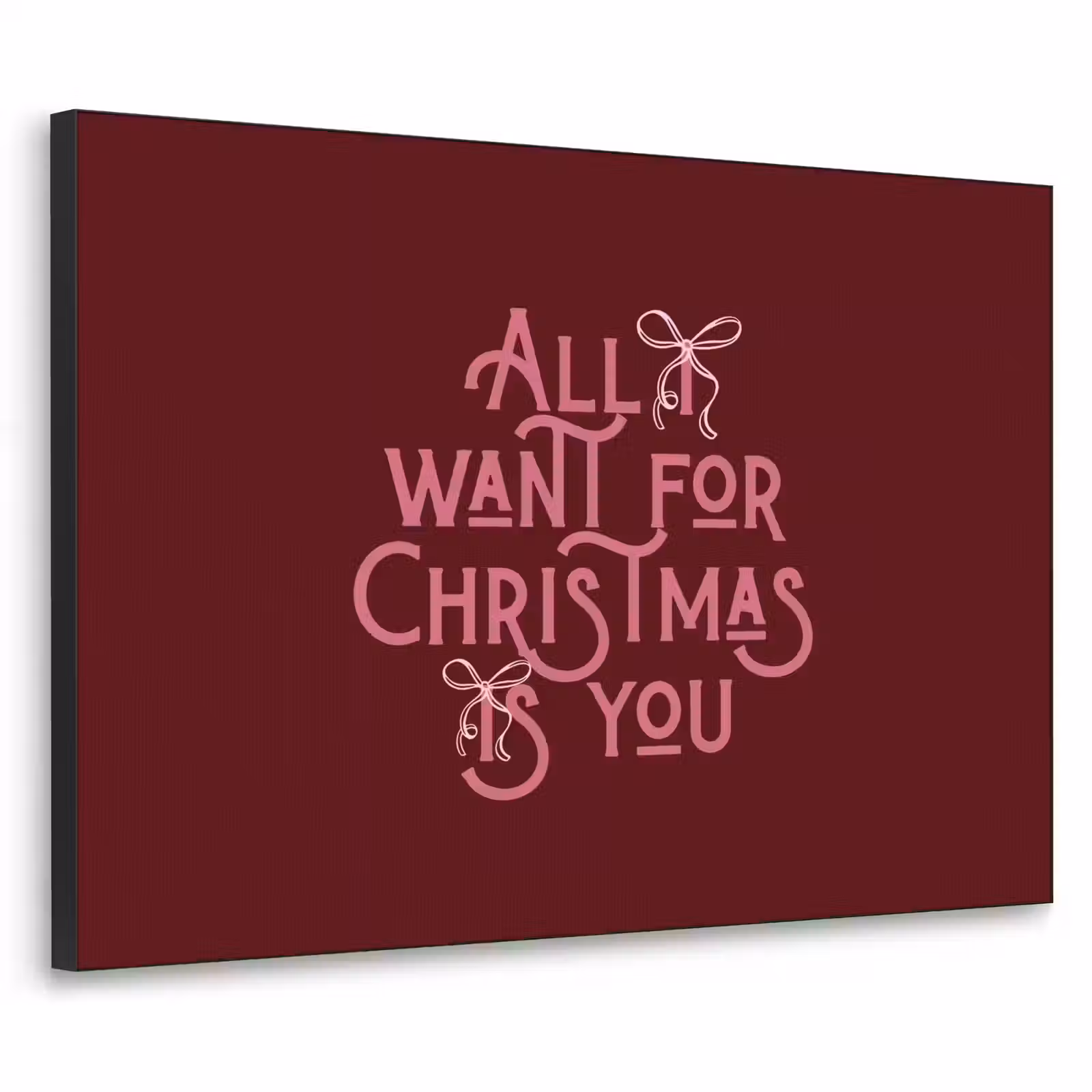 Art frame - Tekst - Kerst - Rood - Roze — 1
