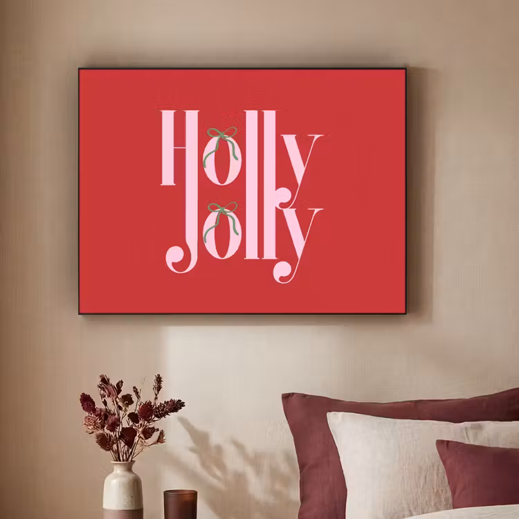 Art frame - Kerst - Roze - Rood - Tekst — 3