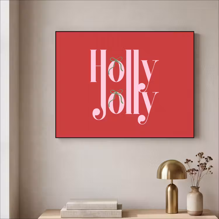 Art frame - Kerst - Roze - Rood - Tekst — 5