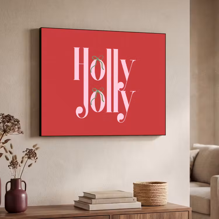 Art frame - Kerst - Roze - Rood - Tekst — 7