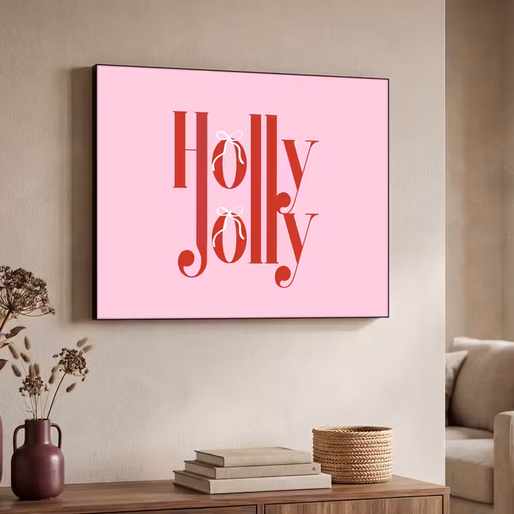 Art frame - Kerst - Tekst - Rood - Roze — 7