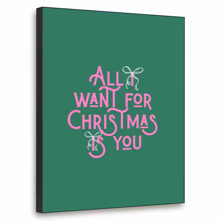 Art frame - Kerst - Tekst - Roze - Groen — 1