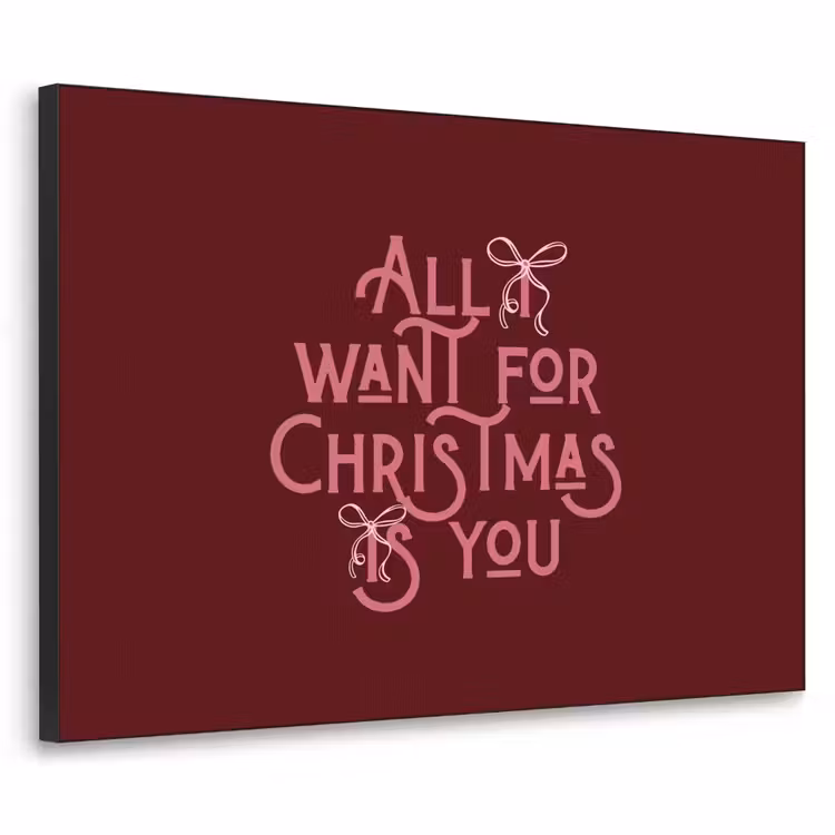 Art frame - Tekst - Kerst - Rood - Roze — 1