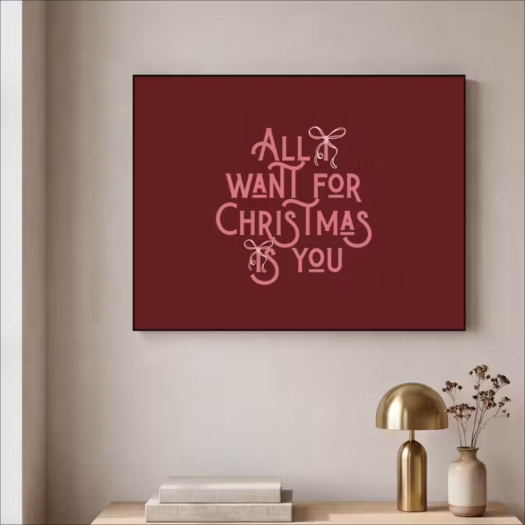 Art frame - Tekst - Kerst - Rood - Roze — 5