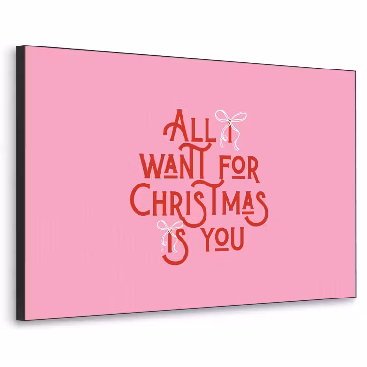 Art frame - Tekst - Kerst - Roze - Rood — 1