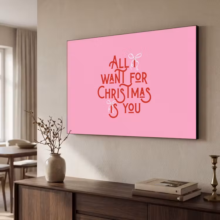 Art frame - Tekst - Kerst - Roze - Rood — 7