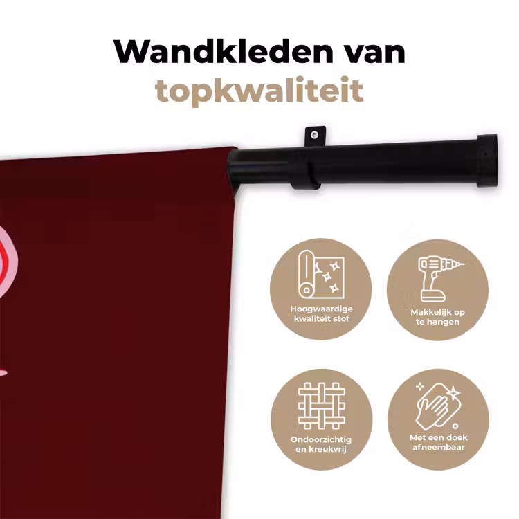 Wandkleed - Cocktail - Kerst - Burgundy - Roze — 3