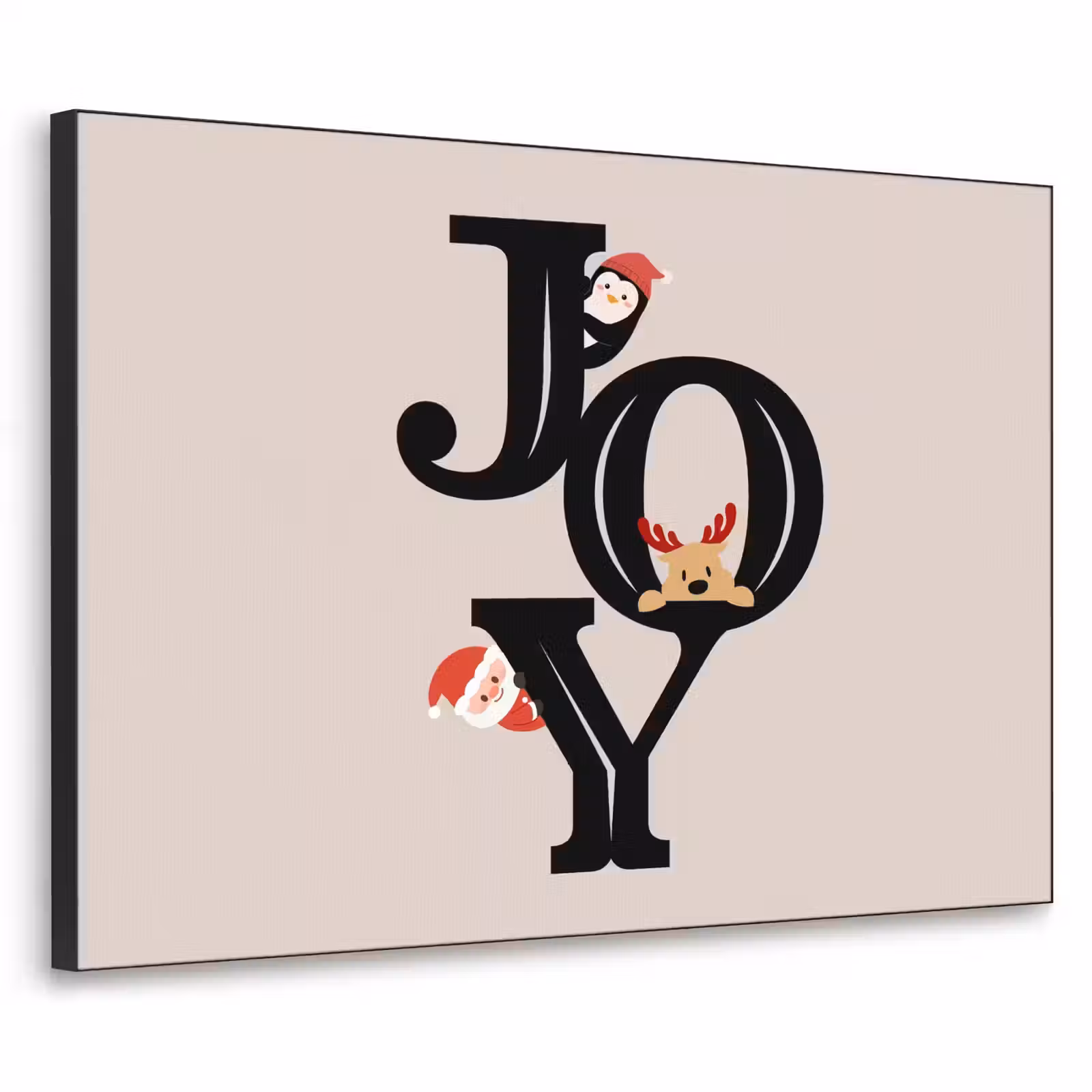 Art frame - Joy - Animatie - Zwart - Kerst — 1