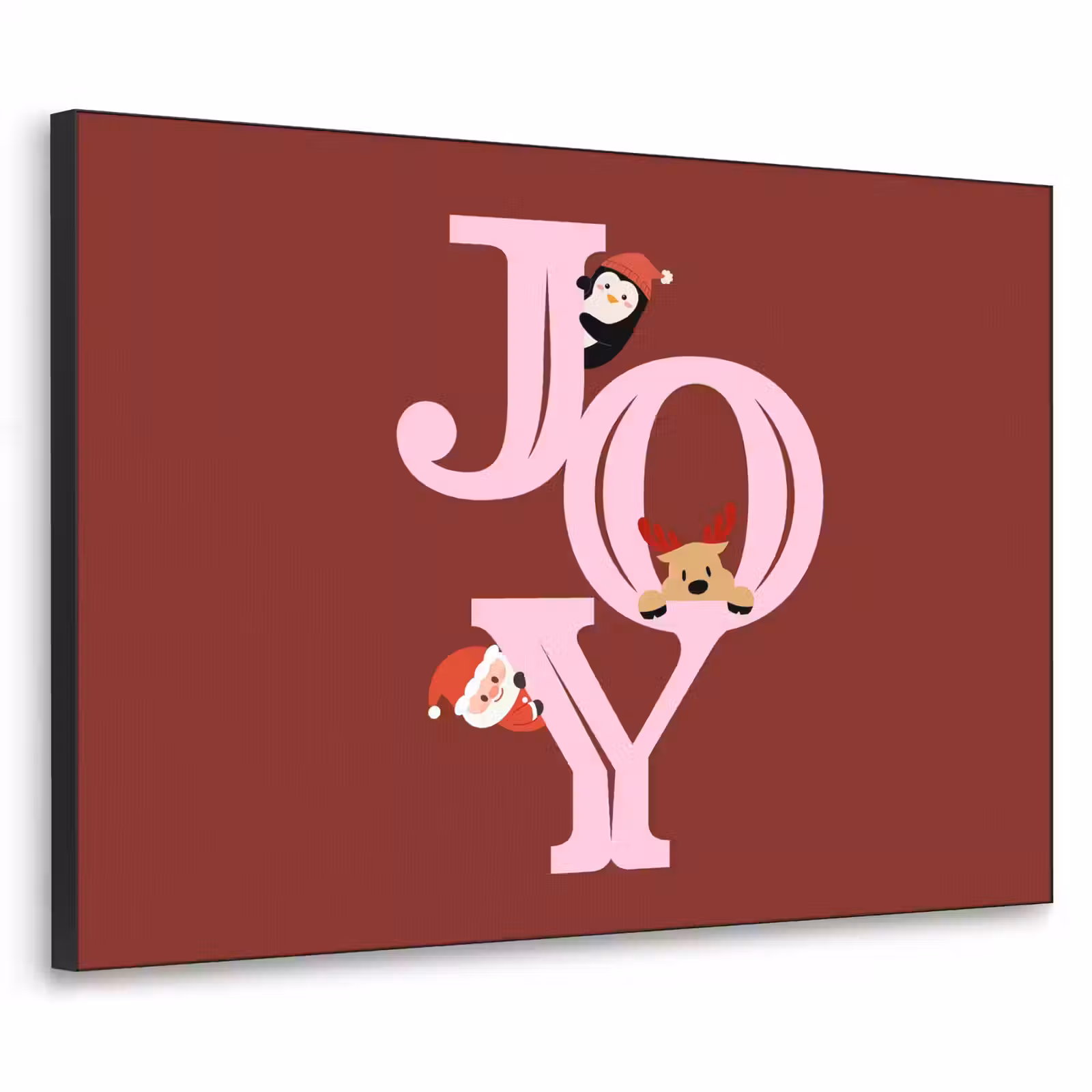 Art frame - Joy - Kerst - Animatie - Rood - Roze — 1