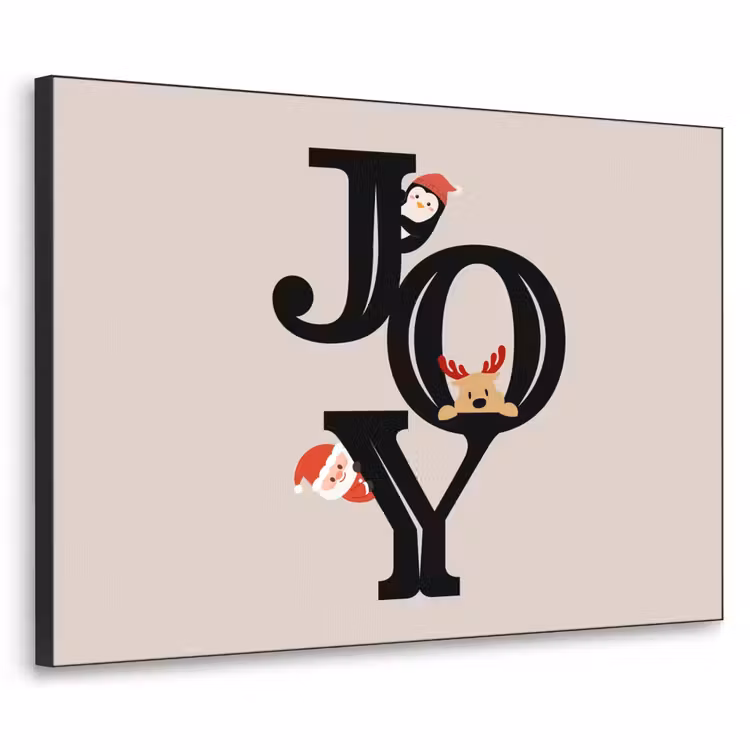 Art frame - Joy - Animatie - Zwart - Kerst — 1