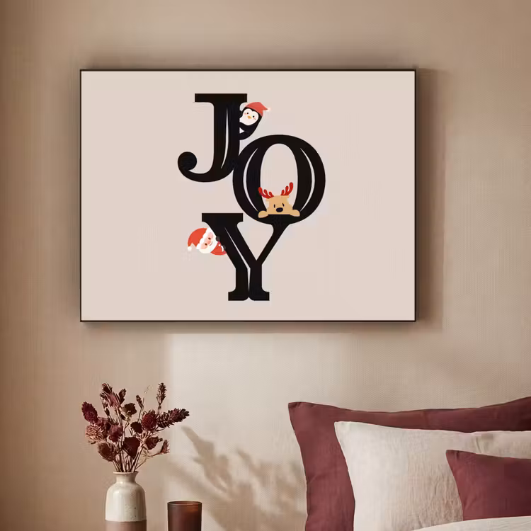 Art frame - Joy - Animatie - Zwart - Kerst — 3
