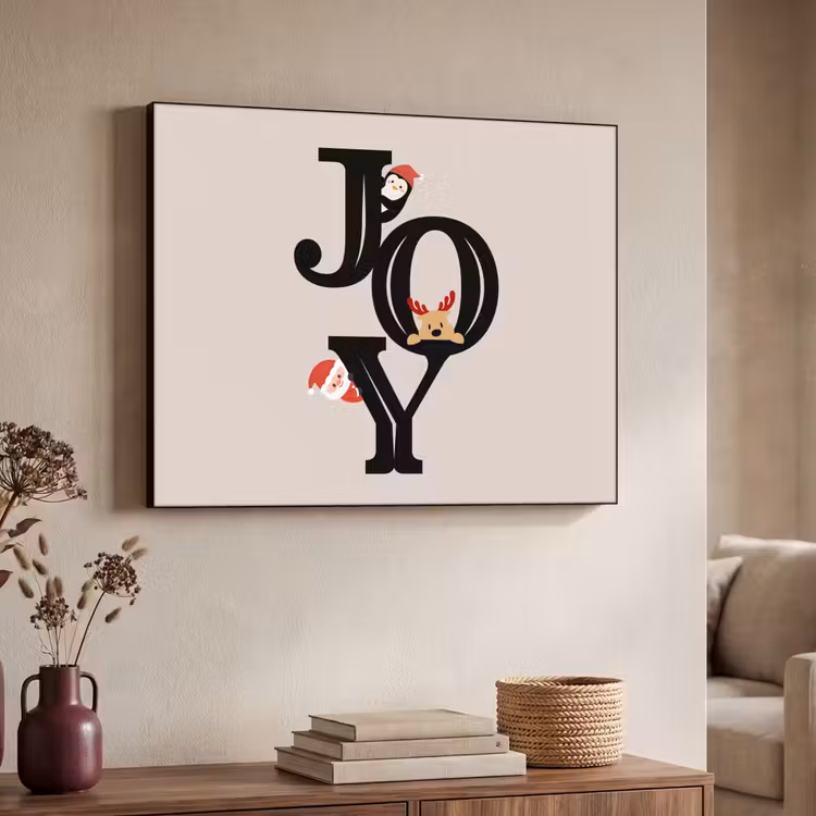 Art frame - Joy - Animatie - Zwart - Kerst — 7