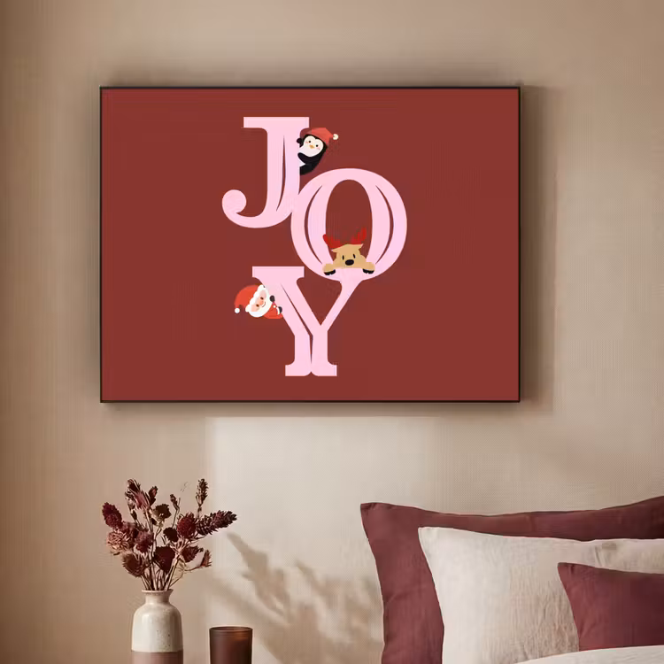 Art frame - Joy - Kerst - Animatie - Rood - Roze — 3