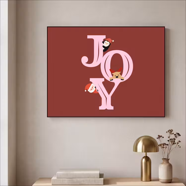 Art frame - Joy - Kerst - Animatie - Rood - Roze — 5