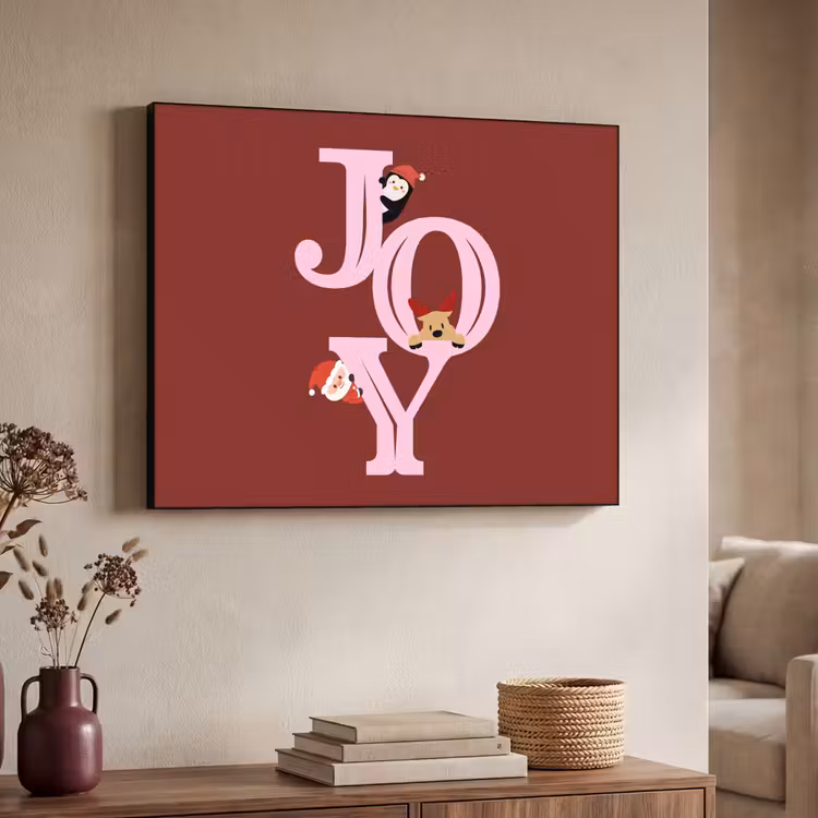 Art frame - Joy - Kerst - Animatie - Rood - Roze — 7